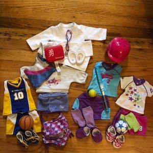 EUC American Girl sports uniform collection